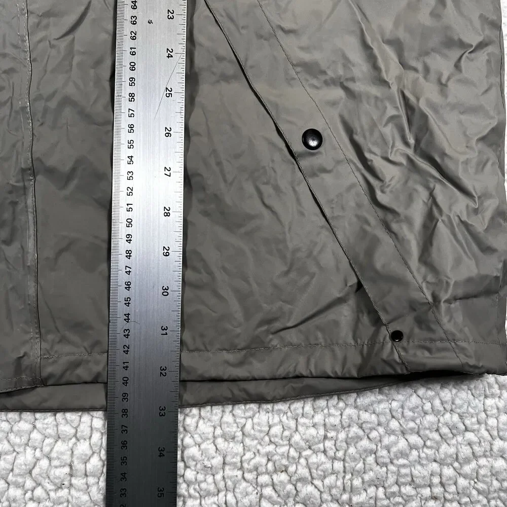 Eddie Bauer Jacket Mens XL Beige PVC Nylon Vented Waterproof Rain Coat - Picture 15 of 15